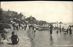 Bathers at Shore Front Walnut Beach, CT Postcard Postcard Postcard