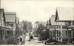 Looking Along Wood Ave. Walnut Beach, CT Postcard Postcard Postcard