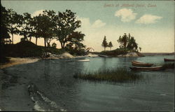 Beach Scene, Milford Point Connecticut Postcard Postcard Postcard