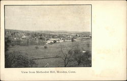 View of Town from Methodist Hill Moodus, CT Postcard Postcard Postcard