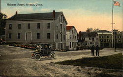 View of Holmes Street Mystic, CT Postcard Postcard Postcard