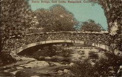 Rustic Bridge, Golf Links Naugatuck, CT Postcard Postcard Postcard