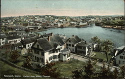 View of Harbor from Mount Pleasant Norwich, CT Postcard Postcard Postcard