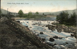 View of Platts Falls Platts Mills, CT Postcard Postcard Postcard