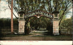 Entrance to Brookside Park Postcard