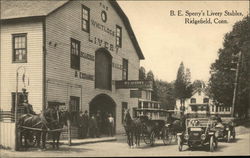 B.E. Sperry's Livery Stables Ridgefield, CT Postcard Postcard Postcard