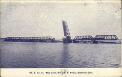 W.S. Co. 51 - New Conn. River R.R. Bridge Old Saybrook, CT Postcard Postcard Postcard