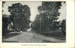 Looking Along Sharon Street Postcard