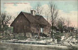 Old Residnece in Winter Stamford, CT Postcard Postcard Postcard