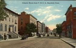 Atlantic Street from Y.M.C.A. Stamford, CT Postcard Postcard Postcard