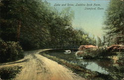 Lake and Drive, Laddins Rock Farm Postcard