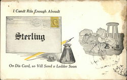 Can't Write Enough About Sterling Postcard