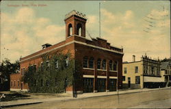 View of Fire Station Postcard