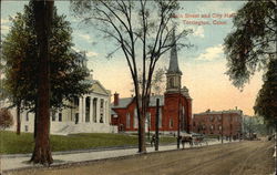 Main Street and City Hall Torrington, CT Postcard Postcard Postcard