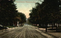 Looking Up Central Avenue Postcard