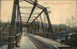 Trolley Bridge, Crossing Naugatuck River Postcard