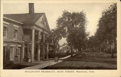 Sullivan's Pharmacy on Main Street Watertown, CT Postcard Postcard Postcard