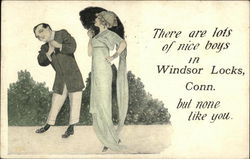 There are lots of nice boys in Windsor Locks Connecticut Postcard Postcard Postcard