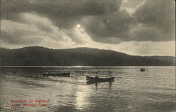 Moonlight on Highland Lake Postcard