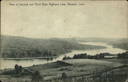 View of Second and Third Bays, Highland Lake Postcard