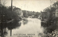 Old Stone Bridge Milford, NH Postcard Postcard Postcard