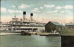 Steamer "Tashmoo" at Dock Postcard