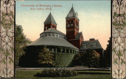 University of Michigan Library Ann Arbor, MI Postcard Postcard Postcard