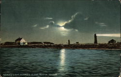 Ranges Light, Georges Island, Boston Harbor Postcard