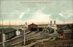 Railroad Yard and Steamboat Docks Stonington, CT Postcard Postcard Postcard