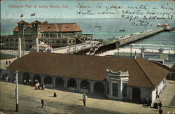 Pleasure Pier and Water View Long Beach, CA Postcard Postcard Postcard