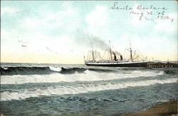 Steamer at Dock Los Angeles, CA Postcard Postcard Postcard