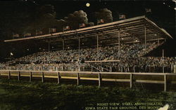 Night View Of Steel Amphitheatre At Iowa State Fair Grounds Des Moines, IA Postcard Postcard Postcard