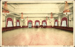 Hotel Deming, Ball Room Terre Haute, IN Postcard Postcard Postcard