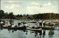 Canoeing on the Charles River Boston, MA Postcard Postcard Postcard