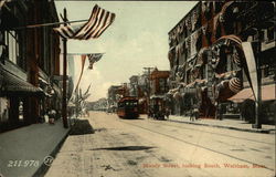 Moody Street, looking South Waltham, MA Postcard Postcard Postcard