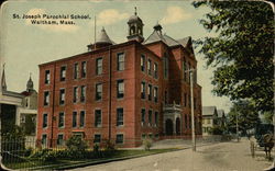 St, Joseph's Parochial School Waltham, MA Postcard Postcard Postcard