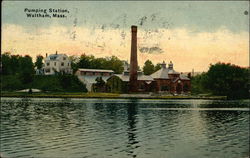 Water View of Pumping Station Postcard