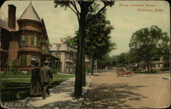 View Along Crescent Street Postcard