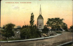 Street View of Powder House Somerville, MA Postcard Postcard Postcard