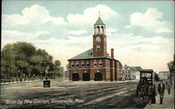 Union Square Fire Station Somerville, MA Postcard Postcard Postcard