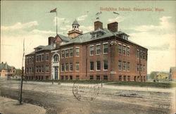 Street View of Hodgkins School Postcard