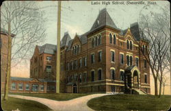 Latin High School and Grounds Postcard