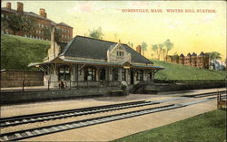 Winter Hill Train Station Somerville, MA Postcard Postcard Postcard