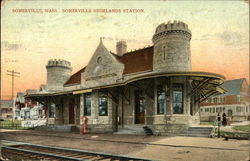 Somerville Highlands Station Massachusetts Postcard Postcard Postcard