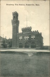 Broadway Fire Station Somerville, MA Postcard Postcard Postcard