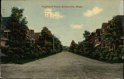 Highland Road View Somerville, MA Postcard Postcard Postcard