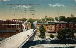 Maple Street Bridge Ansonia, CT Postcard Postcard Postcard