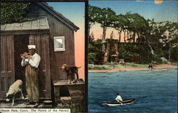 The Home of the Hermit Beach Park, CT Postcard Postcard Postcard