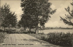 South End Drive, Bantam Lake Postcard