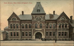 State Armory, Main Street Bridgeport, CT Postcard Postcard Postcard